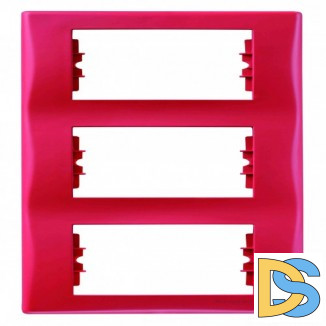 Рамка 3-ая (тройная) вертикальная, Красный, серия Sedna, Schneider Electric