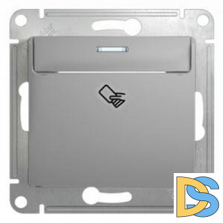 Выключатель карточный для гостиниц, Алюминий, серия Glossa, Schneider Electric