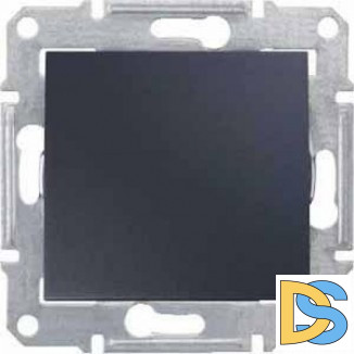 Выключатель 1-клавишный, Графит, серия Sedna, Schneider Electric