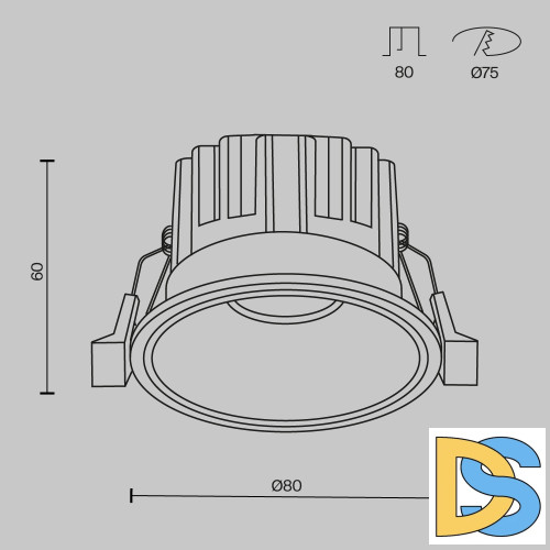 Встраиваемый светильник Maytoni Round DL058-12W-DTW-W