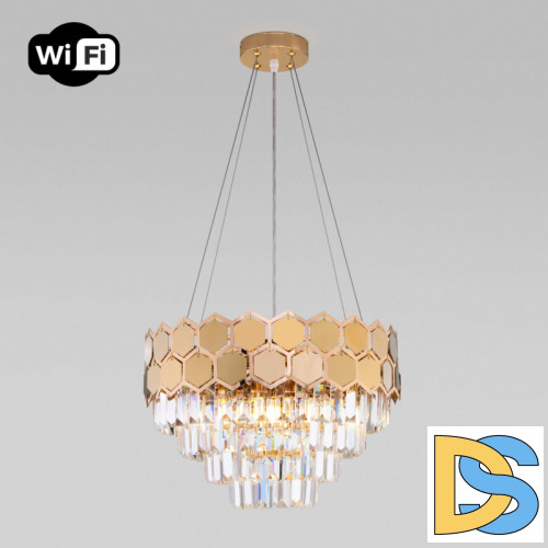 Подвесная люстра Eurosvet Ariana 10124/5 золото/прозрачный хрусталь Strotskis Smart (10113/5)