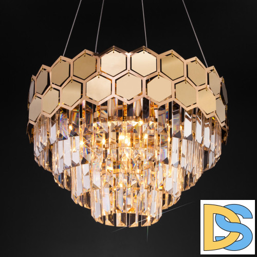 Подвесная люстра Eurosvet Ariana 10124/5 золото/прозрачный хрусталь Strotskis Smart (10113/5)