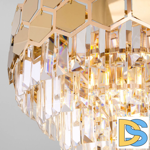 Подвесная люстра Eurosvet Ariana 10124/5 золото/прозрачный хрусталь Strotskis Smart (10113/5)