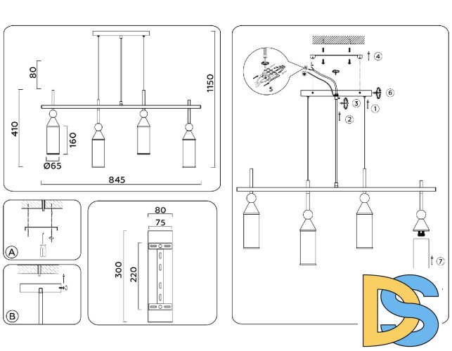 Подвесной светильник Ambrella Light High Light Heigh Light LH55274