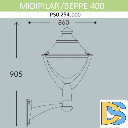 Уличный настенный светильник Fumagalli P50.254.000.AXH27