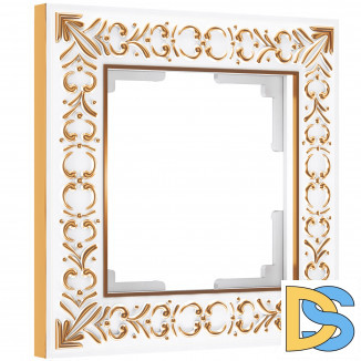 Рамка на 1 пост (белое золото) W0011523