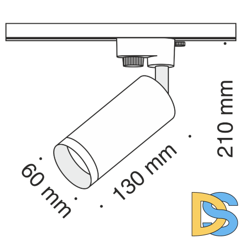 Трековый светильник Maytoni Focus TR004-1-GU10-MG