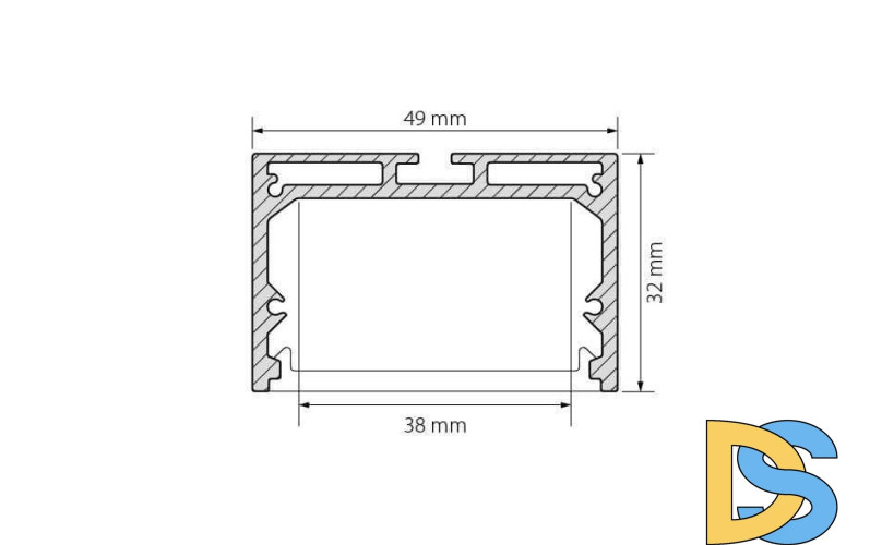 Профиль с экраном Arlight SL-LINE-4932-2500 ANOD+OPAL 020465