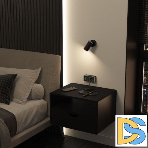 Розетка с заземлением, шторками и USB тип A+C Werkel Gallant (чёрный хром) W5071735