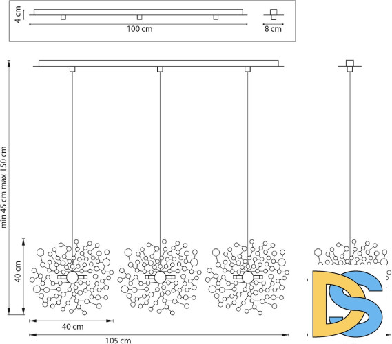 Подвесной светильник Lightstar Extra (721132+572122) L3PL721132