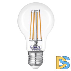 Филаментная светодиодная лампа General GLDEN-A60S-15-230-E27-6500 660318