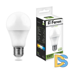 Лампа светодиодная Feron E27 15W 4000K Шар Матовая LB-94 25629