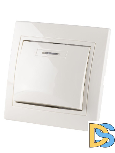 Выключатель одноклавишный с подсветкой Таймыр TDM Electric SQ1814-0104