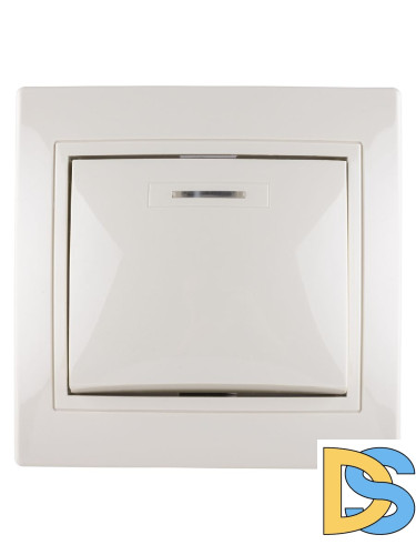 Выключатель одноклавишный с подсветкой Таймыр TDM Electric SQ1814-0104