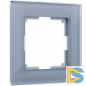 Рамка на 1 пост (серый,стекло) W0011115