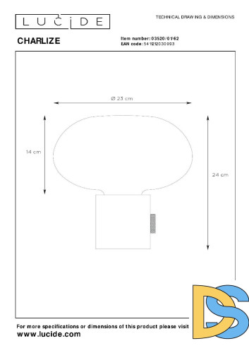 Настольная лампа Lucide Charlize 03520/01/62