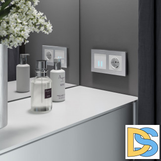 Рамка на 2 поста (алюминий) W0021706