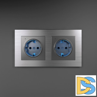 Рамка на 2 поста (алюминий) W0021706