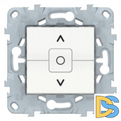 Выключатель для жалюзи (рольставней) с фиксацией, Белый, серия Unica New, Schneider Electric