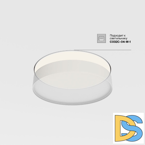 Рамка для встраиваемого светильника Maytoni Downlight DLA032-TRS45-W