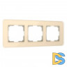 Рамка из стекла на 3 поста Elite айвори W0032443