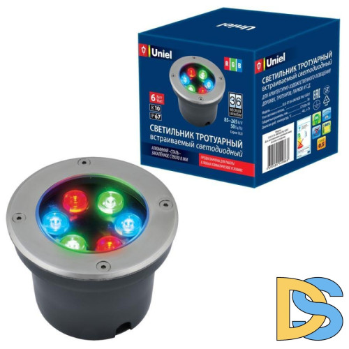 Ландшафтный светодиодный светильник (UL-00006821) Uniel ULU-B11A-6W/RGB IP67 Grey