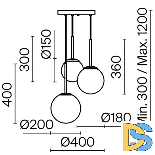 Подвесной светильник Maytoni Basic form MOD321PL-03W