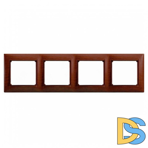 Рамка 4-постовая Legrand Valena тонированное дерево 770314