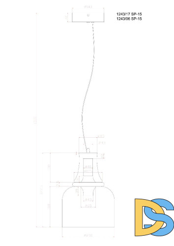 Подвесной светильник Divinare Volturn 1243/06 SP-15