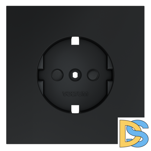 Накладка для розетки с заземлением и защитными шторками, S70 (графит)