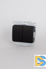 Выключатель двухклавишный ELBI Jazz 607-014800-202