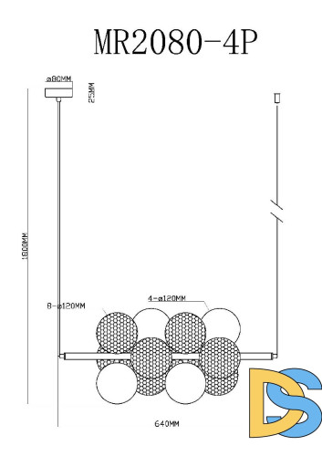 Подвесная люстра Myfar Michelle MR2080-4P