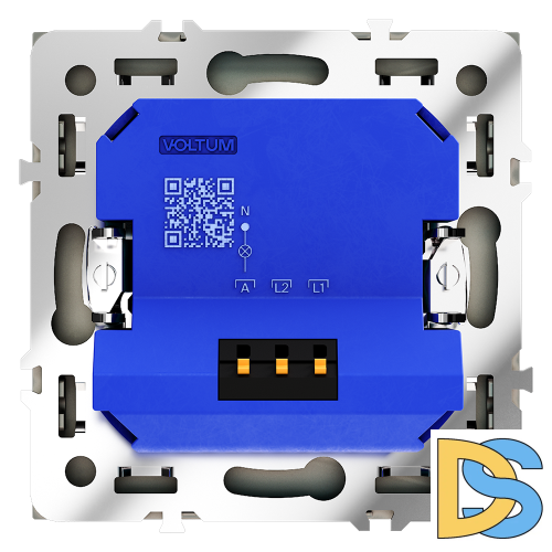 Светорегулятор встраиваемый VOLTUM S70 поворотно-нажимной 600 Вт, (шелк)