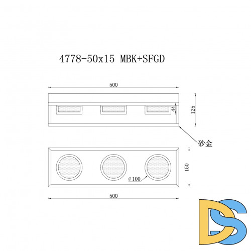 Настенный светильник iLedex Link 4778-50x15 MBK+SGD