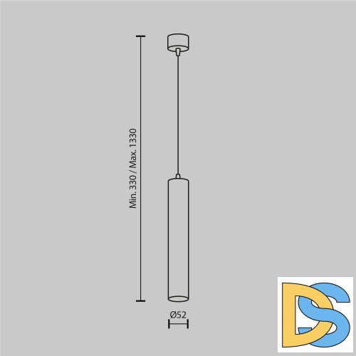 Подвесной светильник Maytoni Focus LED P072PL-L12B4K-1