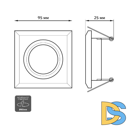 Встраиваемый светильник Gauss Backlight BL081