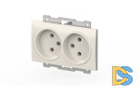 Розетка двухместная без заземления ELBI Zena Vega 609-010200-908
