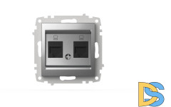 Розетка компьютерная двухместная ( Cat 6) ELBI Zena Vega 609-011000-248