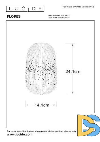 Настольная лампа Lucide Flores 13541/14/31