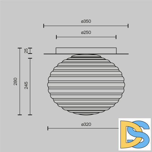Потолочный светильник Maytoni Reels MOD268CL-01G