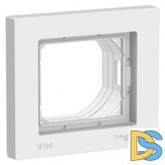 Рамка IP44 1-ая (одинарная), влагозащитная, Белый, серия Atlas Design, Schneider Electric