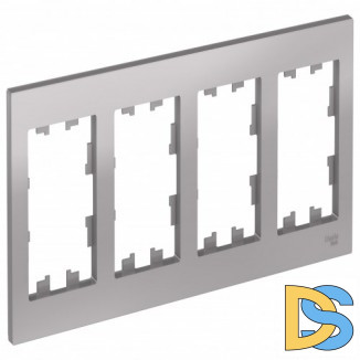 Рамка 4-ая (четверная), Алюминий, серия Atlas Design, Schneider Electric