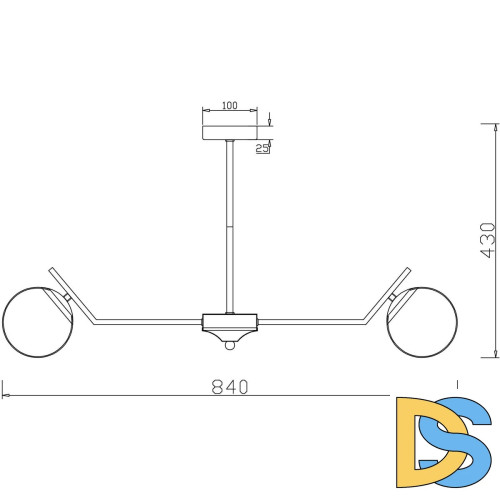 Люстра на штанге Freya Moon FR5173PL-08BS