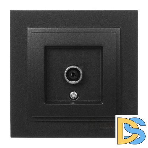 Розетка TV проходная Mono Electric Despina графит 102-202005-137