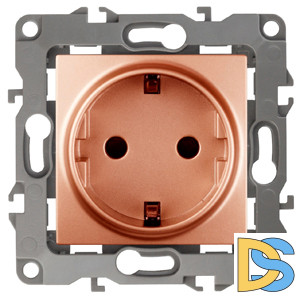 Розетка 2P+E Schuko со шторками Эра 12-2102-14 Б0019325