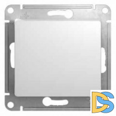 Выключатель 1-клавишный, Белый, серия Glossa, Schneider Electric