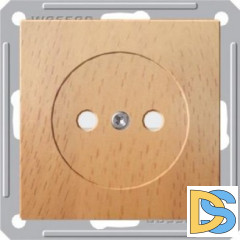 Розетка 1-ая электрическая без заземления, Бук (пластик), серия Wessen 59, Schneider Electric