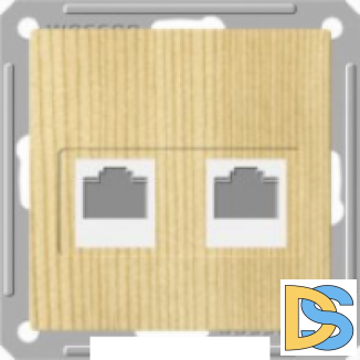 Розетка компьютерная 2-ая кат.5е, RJ-45 (интернет), Сосна (пластик), серия Wessen 59, Schneider Electric