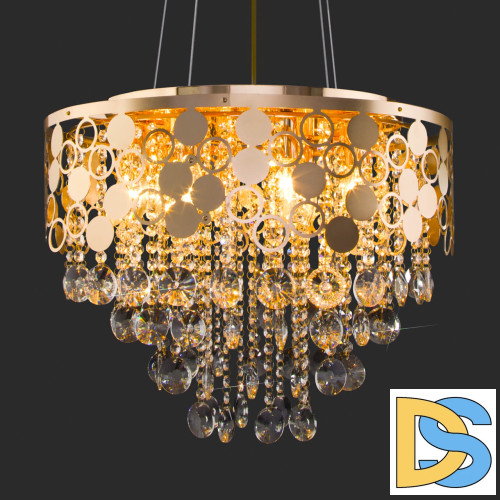 Подвесная люстра Eurosvet Lianna 10123/8 золото/прозрачный хрусталь Strotskis Smart (10114/8)