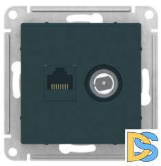 Розетка телевизионная/компьютерная,Изумруд, серия Atlas Design, Schneider Electric
